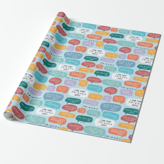 FRIENDS™ Quote Pattern Wrapping Paper (Unrolled)