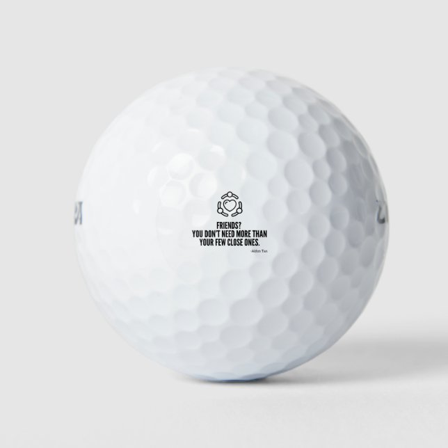 Friends quotes golf balls (Front)