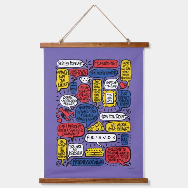 FRIENDS™ Quotes Hanging Tapestry (Front)