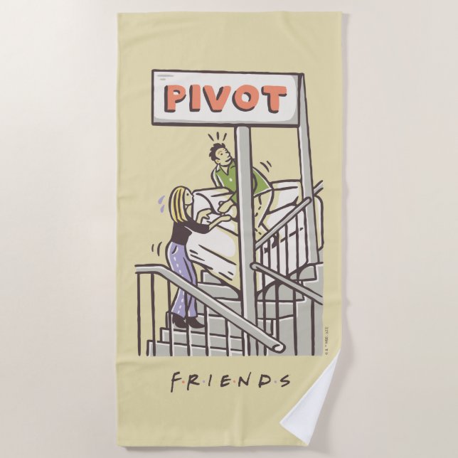 FRIENDS™ | Ross and Rachel PIVOT Beach Towel (Front)