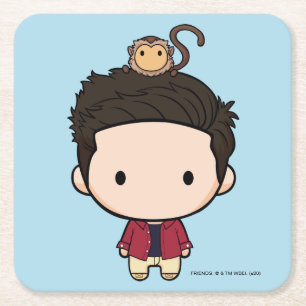 FRIENDS™   Ross Chibi Square Paper Coaster
