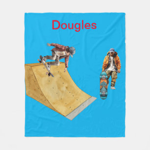 Friends skating fleece blanket
