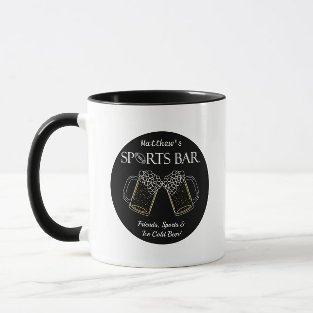 Friends, Sports & Beer - Sports Bar Coffee Mug (Left)