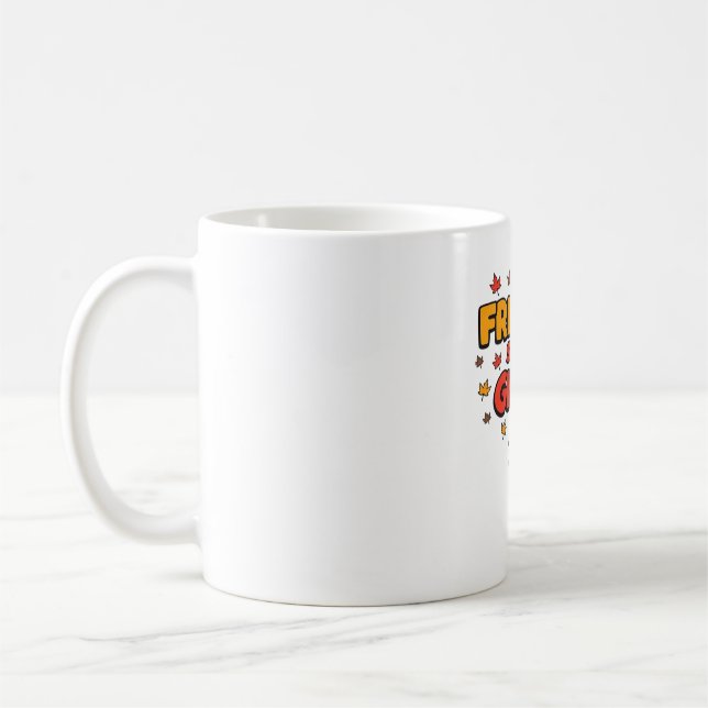 Friends Squad Giving 2025 Autumn Fall Thankful Tha Coffee Mug (Left)