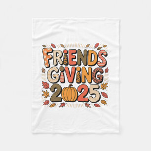 Friends Squad Giving 2025 Autumn Fall Thankful Tha Fleece Blanket