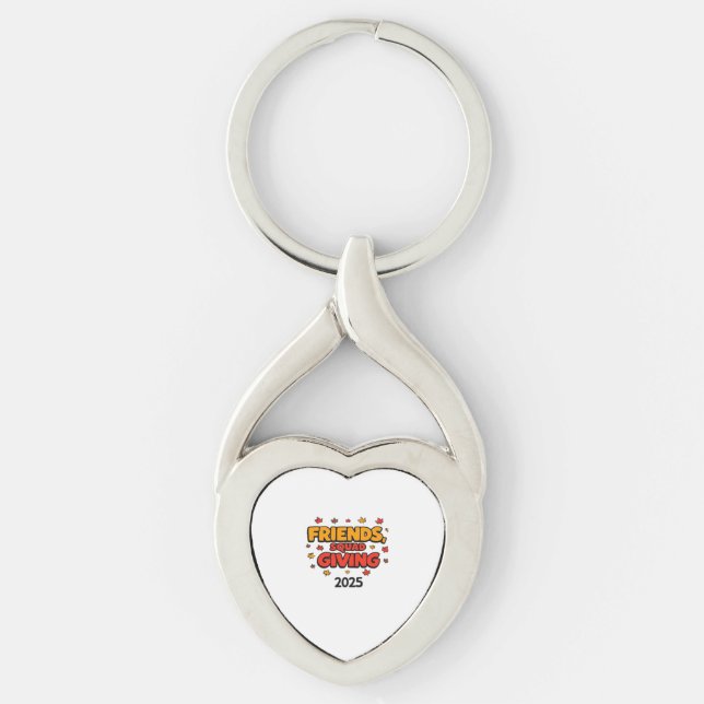 Friends Squad Giving 2025 Autumn Fall Thankful Tha Keychain (Front)