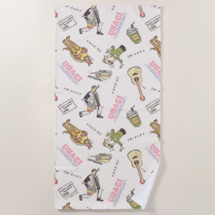 FRIENDS™ Tan Cartoon Pattern Beach Towel