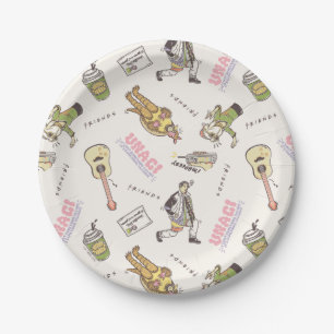 FRIENDS™ Tan Cartoon Pattern Paper Plate