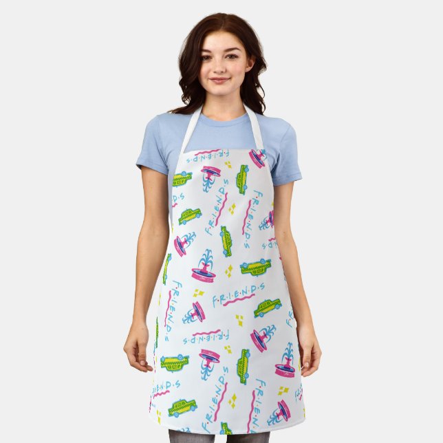 FRIENDS™ Taxi and Water Fountain Pattern Apron (Worn)