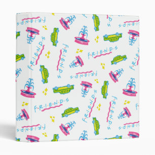 FRIENDS™ Taxi and Water Fountain Pattern Binder