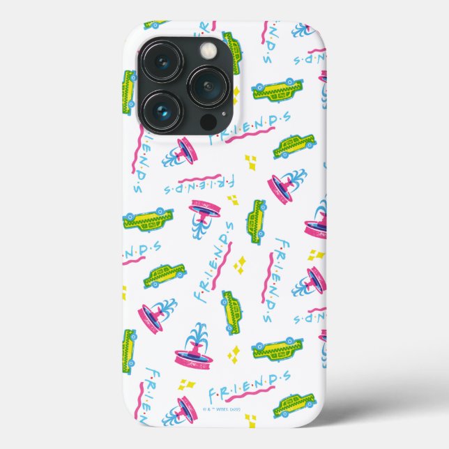 FRIENDS™ Taxi and Water Fountain Pattern Case-Mate iPhone Case (Back)