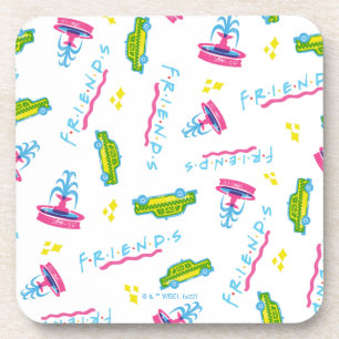 FRIENDS™ Taxi and Water Fountain Pattern Coaster