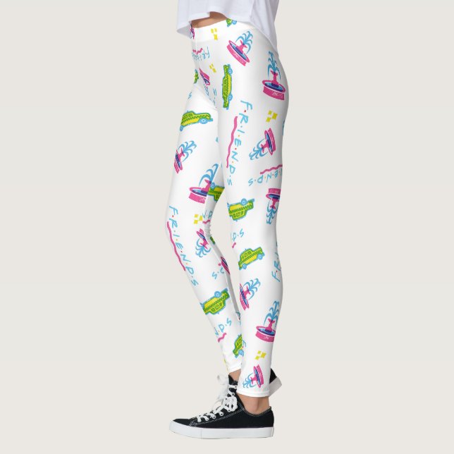FRIENDS™ Taxi and Water Fountain Pattern Leggings (Left)