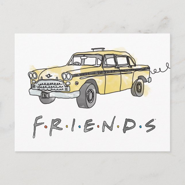 FRIENDS™ | Taxi Cab Invitation Postcard (Front)