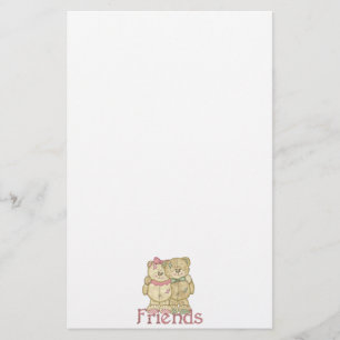 Friends Teddy Bear Pair - Original Colours Stationery
