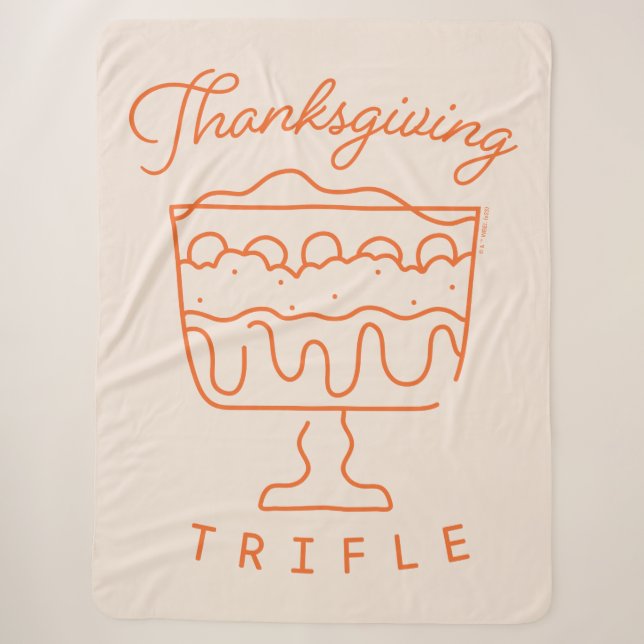 FRIENDS™ | Thanksgiving Trifle Sherpa Blanket (Front)