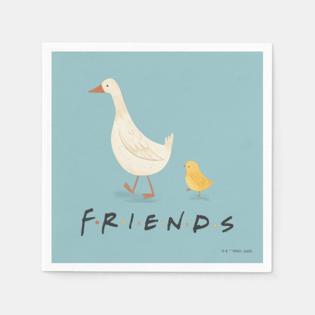 FRIENDS™ | The Chick and the Duck Napkin (Front)