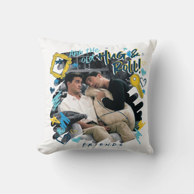FRIENDS™ | The Old Hug & Roll Throw Pillow (Front)