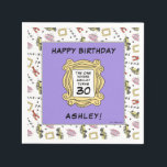 FRIENDS™ | The One With the Birthday Napkin<br><div class="desc">Celebreate your Birthday with FRIENDS™. These paper napkins feature all your favourite FRIENDS™ icons. Personalize by adding your name and age!</div>
