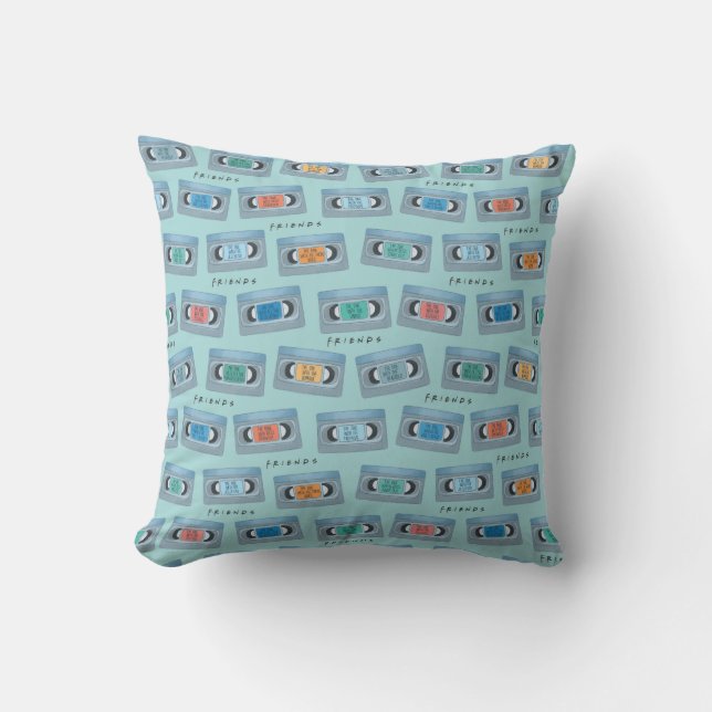 FRIENDS™ | The One With Video Tape Pattern Throw Pillow (Front)