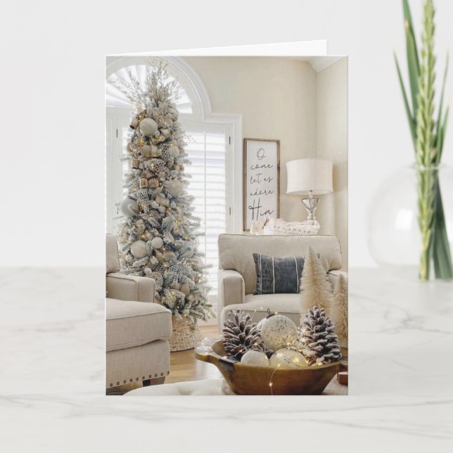 FRIENDS TO REMEMBER AT "CHRISTMAS" HOLIDAY CARD (Front)