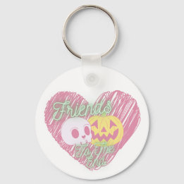 Friends to the end, Ghost and Skull  Keychain