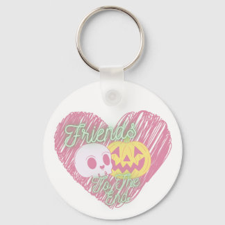 Friends to the end, Ghost and Skull  Keychain