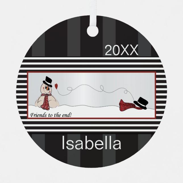 Friends to the End Metal Ornament (Front)