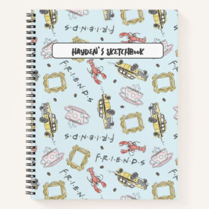 FRIENDS™ Watercolor Icons Pattern Drawing Notebook