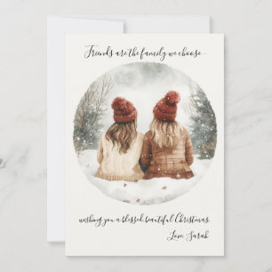 Friends We Choose – Cozy Winter Friends Christmas Invitation