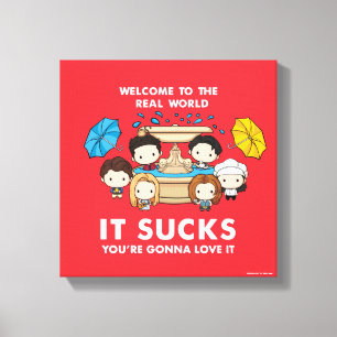FRIENDS™   Welcome to the Real World Chibi Canvas Print