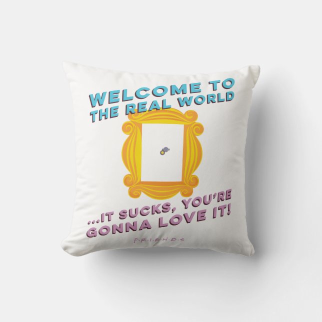 FRIENDS™ | Welcome to the Real World - Peephole Throw Pillow (Front)