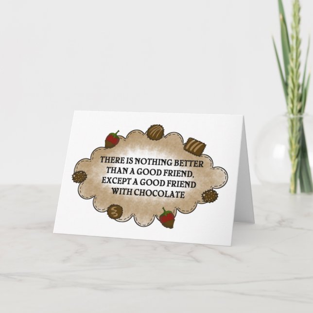 Friends With Chocolate Card (Front)