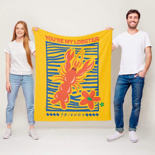 FRIENDS™ | You're My Lobster Vibrant Graphic Fleece Blanket (In Situ)