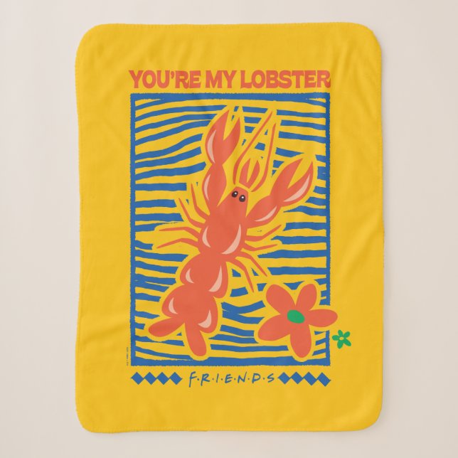 FRIENDS™ | You're My Lobster Vibrant Graphic Sherpa Blanket (Front)