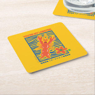 FRIENDS™   You're My Lobster Vibrant Graphic Square Paper Coaster