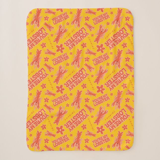 FRIENDS™ | You're My Lobster Vibrant Pattern Sherpa Blanket (Front)