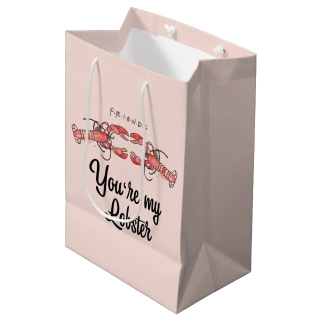 FRIENDS™ | You're my Lobster Watercolor Quote Medium Gift Bag (Front Angled)