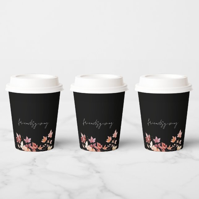 Friendsgiving Black Thanksgiving  Paper Cups (Multi)