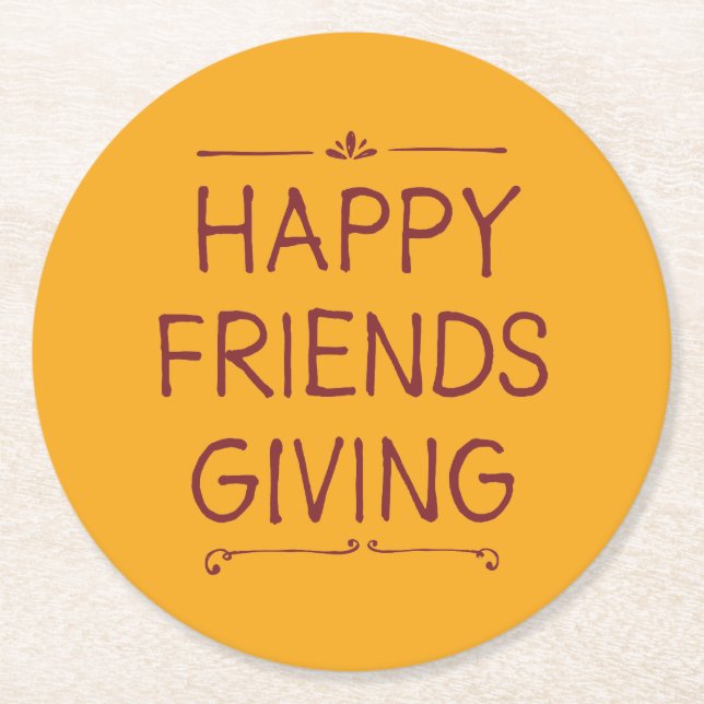 Friendsgiving | Coaster | Yellow (Front)