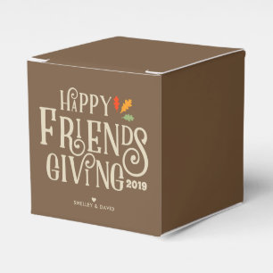 Friendsgiving   Colour of Autumn Brown Favor Box