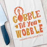 Friendsgiving Dinner Gobble Til You Wobble Kitchen Towel<br><div class="desc">Celebrate Thanksgiving with this funny "Gobble Til You Wobble" design.</div>