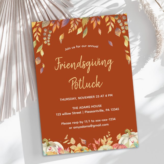 Friendsgiving Dinner Invitation (Creator Uploaded)