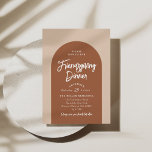 Friendsgiving Dinner Modern Arch | Spice Invitation<br><div class="desc">A modern invitation featuring geometric shapes,  paired with modern script and classic type. All colours and fonts are editable.</div>