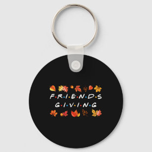 Friendsgiving Fall Autumn Friends And Family Thank Keychain