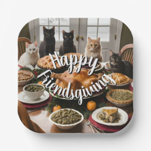 Friendsgiving Feast Paper Plate