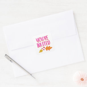 Friendsgiving Feast   Pink & Gold Envelope Seal