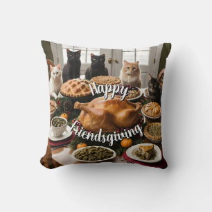 Friendsgiving Feast Throw Pillow