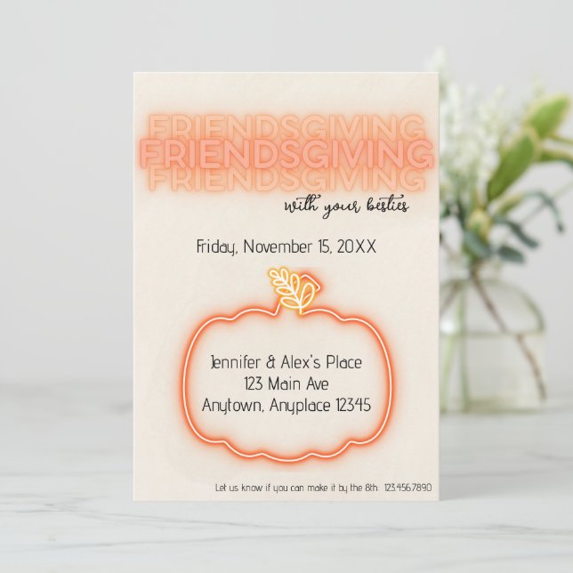 Friendsgiving Invitation (Standing Front)
