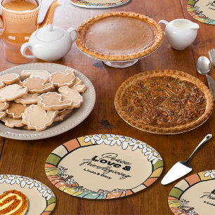Friendsgiving Paper dessert plates